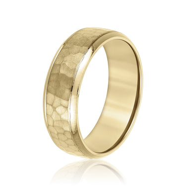 6mm Standard Weight Mens Band – Lab Diamond Men's Band in 18K Gold | Just Brilliant – lifestyle view