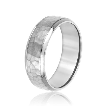 6mm Standard Weight Mens Band – Lab Diamond Men's Band in 18K Gold | Just Brilliant – detail view