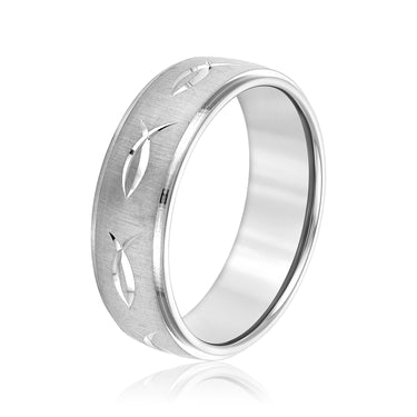 6mm Standard Weight Mens Band – Lab Diamond Men's Band in 18K Gold | Just Brilliant – detail view