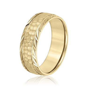 6mm Standard Weight Mens Band – Lab Diamond Men's Band in 18K Gold | Just Brilliant – lifestyle view