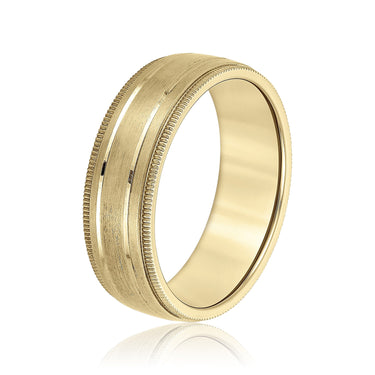 6mm Standard Weight Mens Band – Lab Diamond Men's Band in 18K Gold | Just Brilliant – lifestyle view