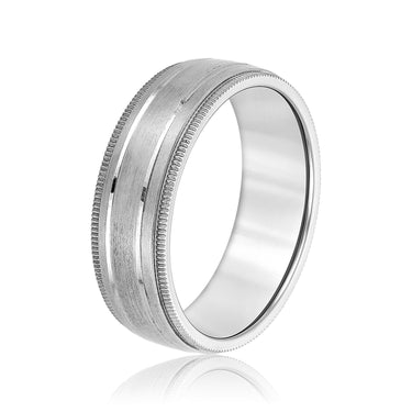 6mm Standard Weight Mens Band – Lab Diamond Men's Band in 18K Gold | Just Brilliant – detail view