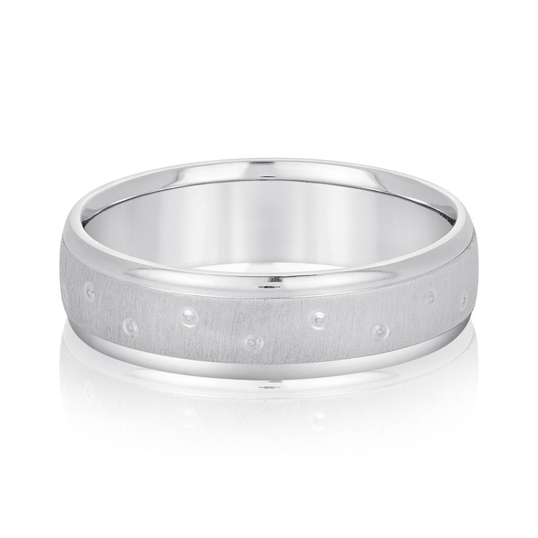 6mm Standard Weight Mens Band – Radiant Lab Diamond Men's Band in 18K Gold | Just Brilliant