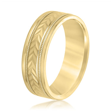 6mm Standard Weight Mens Band – Lab Diamond Men's Band in 18K Gold | Just Brilliant – lifestyle view