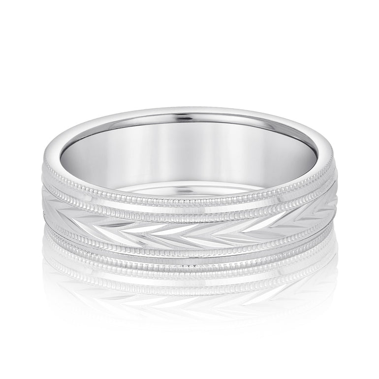 6mm Standard Weight Mens Band – Radiant Lab Diamond Men's Band in 18K Gold | Just Brilliant