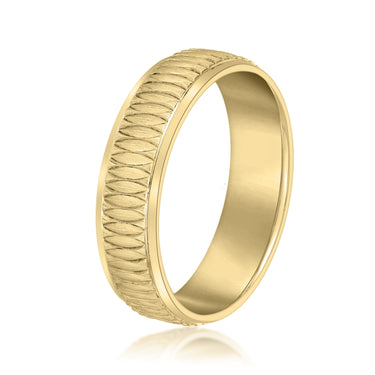 6mm Standard Weight Mens Band – Lab Diamond Men's Band in 18K Gold | Just Brilliant – lifestyle view