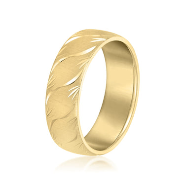 6mm Standard Weight Mens Band – Lab Diamond Men's Band in 18K Gold | Just Brilliant – lifestyle view