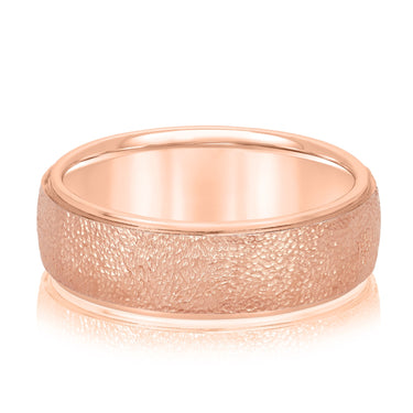 6mm Standard Weight Mens Band – Lab Diamond Men's Band in 18K Gold | Just Brilliant – close-up view
