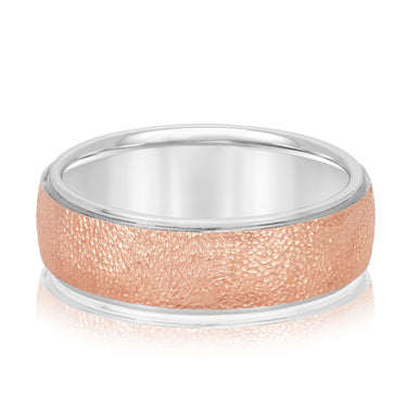 6mm Standard Weight Mens Band – Lab Diamond Men's Band in 18K Gold | Just Brilliant – side view