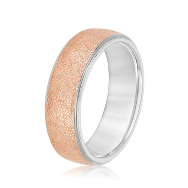 6mm Standard Weight Mens Band – Lab Diamond Men's Band in 18K Gold | Just Brilliant – angle view