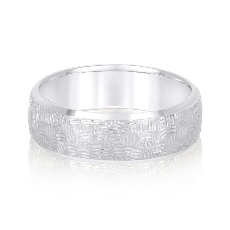 6mm Standard Weight Mens Band – Radiant Lab Diamond Men's Band in 18K Gold | Just Brilliant