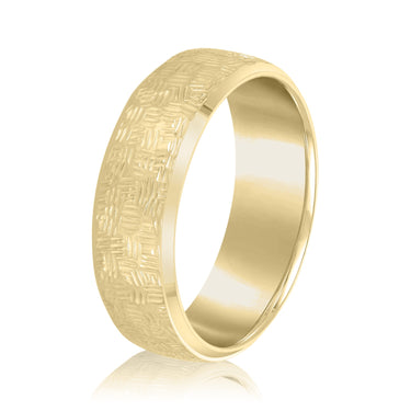 6mm Standard Weight Mens Band – Lab Diamond Men's Band in 18K Gold | Just Brilliant – lifestyle view