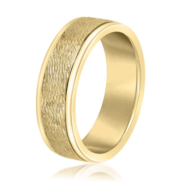 6mm Standard Weight Mens Band – Lab Diamond Men's Band in 18K Gold | Just Brilliant – lifestyle view