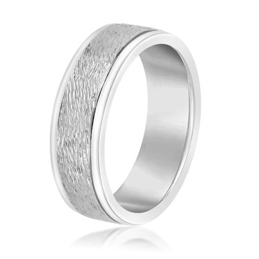 6mm Standard Weight Mens Band – Lab Diamond Men's Band in 18K Gold | Just Brilliant – detail view