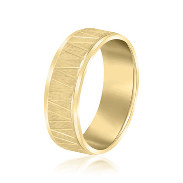 6mm Standard Weight Mens Band – Lab Diamond Men's Band in 18K Gold | Just Brilliant – lifestyle view