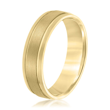 6mm Standard Weight Mens Band – Lab Diamond Men's Band in 18K Gold | Just Brilliant – lifestyle view
