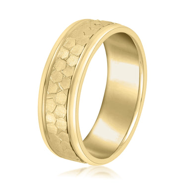 6mm Standard Weight Mens Band – Lab Diamond Men's Band in 18K Gold | Just Brilliant – lifestyle view