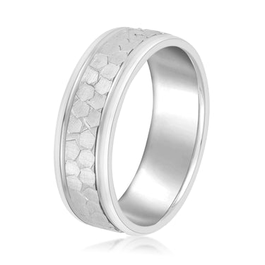 6mm Standard Weight Mens Band – Lab Diamond Men's Band in 18K Gold | Just Brilliant – detail view