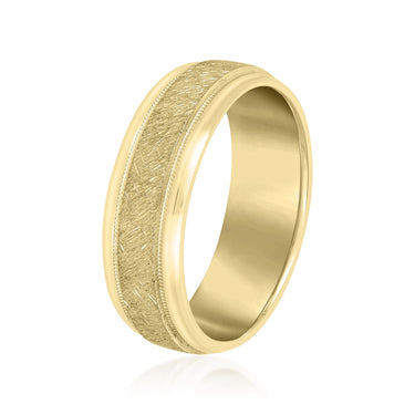 6mm Standard Weight Mens Band – Lab Diamond Men's Band in 18K Gold | Just Brilliant – lifestyle view