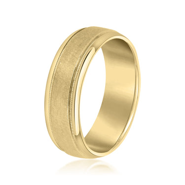 6mm Standard Weight Mens Band – Lab Diamond Men's Band in 18K Gold | Just Brilliant – lifestyle view