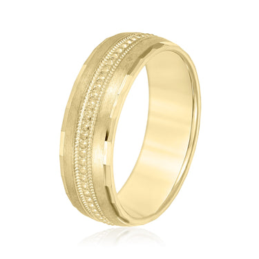 6mm Standard Weight Mens Band – Lab Diamond Men's Band in 18K Gold | Just Brilliant – lifestyle view