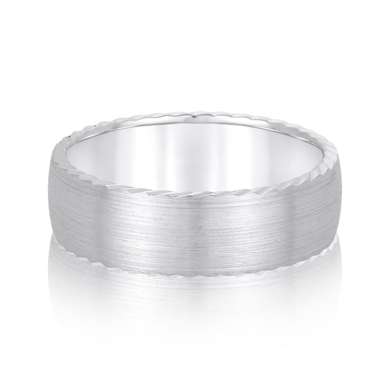 6mm Standard Weight Mens Band – Radiant Lab Diamond Men's Band in 18K Gold | Just Brilliant