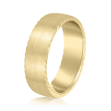 6mm Standard Weight Mens Band – Lab Diamond Men's Band in 18K Gold | Just Brilliant – lifestyle view