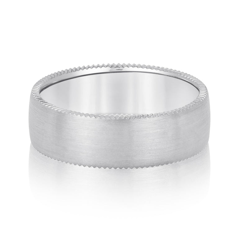 6mm Standard Weight Mens Band – Radiant Lab Diamond Men's Band in 18K Gold | Just Brilliant