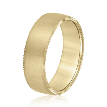 6mm Standard Weight Mens Band – Lab Diamond Men's Band in 18K Gold | Just Brilliant – lifestyle view