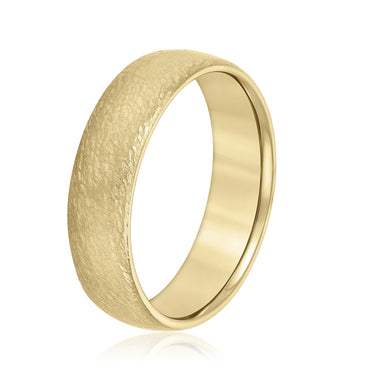 6mm Standard Weight Mens Band – Lab Diamond Men's Band in 18K Gold | Just Brilliant – lifestyle view