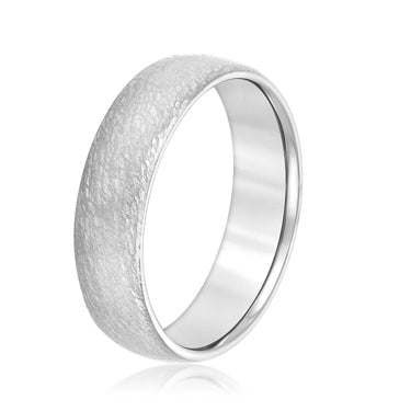 6mm Standard Weight Mens Band – Lab Diamond Men's Band in 18K Gold | Just Brilliant – detail view