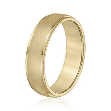 6mm Standard Weight Mens Band – Lab Diamond Men's Band in 18K Gold | Just Brilliant – lifestyle view