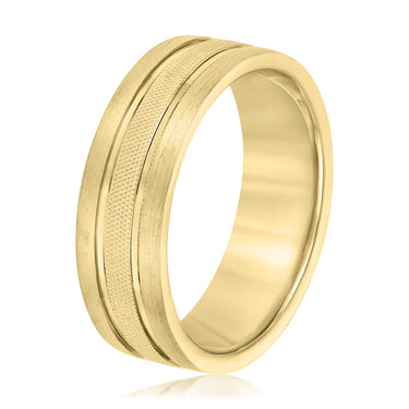 6mm Standard Weight Mens Band – Lab Diamond Men's Band in 18K Gold | Just Brilliant – lifestyle view