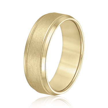 6mm Standard Weight Mens Band – Lab Diamond Men's Band in 18K Gold | Just Brilliant – lifestyle view
