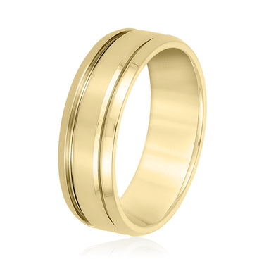 6mm Standard Weight Mens Band – Lab Diamond Men's Band in 18K Gold | Just Brilliant – lifestyle view