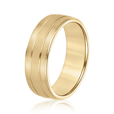 6mm Standard Weight Mens Band – Lab Diamond Men's Band in 18K Gold | Just Brilliant – lifestyle view