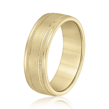 6mm Standard Weight Mens Band – Lab Diamond Men's Band in 18K Gold | Just Brilliant – lifestyle view