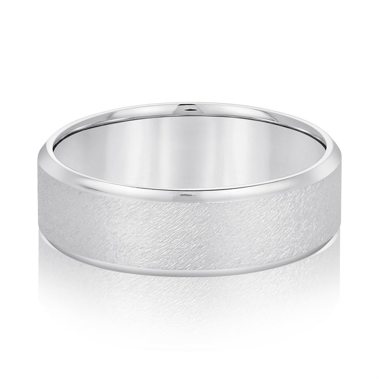 6mm Standard Weight Mens Band – Radiant Lab Diamond Men's Band in 18K Gold | Just Brilliant