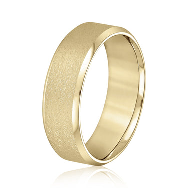 6mm Standard Weight Mens Band – Lab Diamond Men's Band in 18K Gold | Just Brilliant – lifestyle view