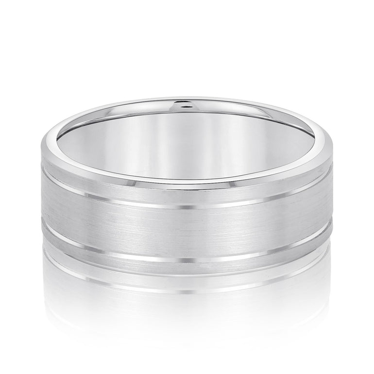 6mm Standard Weight Mens Band – Radiant Lab Diamond Men's Band in 18K Gold | Just Brilliant