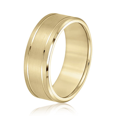 6mm Standard Weight Mens Band – Lab Diamond Men's Band in 18K Gold | Just Brilliant – lifestyle view