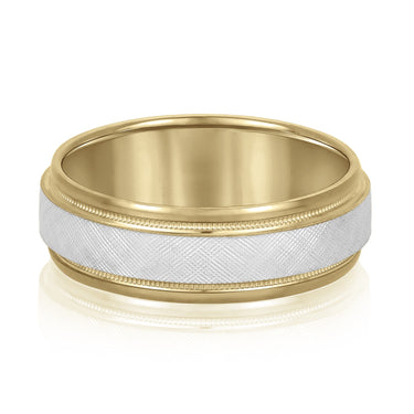 7mm Standard Weight Mens Band – Lab Diamond Men's Band in 18K Gold | Just Brilliant – view 7