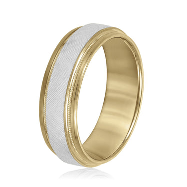 7mm Standard Weight Mens Band – Lab Diamond Men's Band in 18K Gold | Just Brilliant – view 8