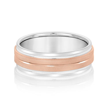 7mm Standard Weight Mens Band – Lab Diamond Men's Band in 18K Gold | Just Brilliant – lifestyle view