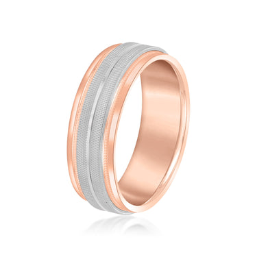 7mm Standard Weight Mens Band – Lab Diamond Men's Band in 18K Gold | Just Brilliant – view 7