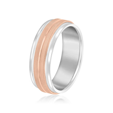 7mm Standard Weight Mens Band – Lab Diamond Men's Band in 18K Gold | Just Brilliant – view 9