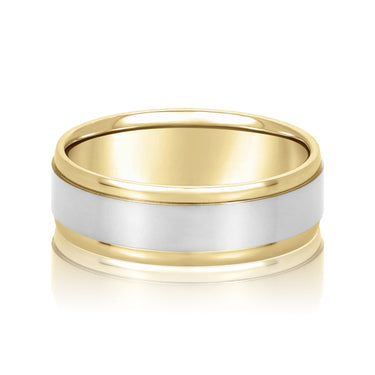 7mm Standard Weight Mens Band – Lab Diamond Men's Band in 18K Gold | Just Brilliant – view 7