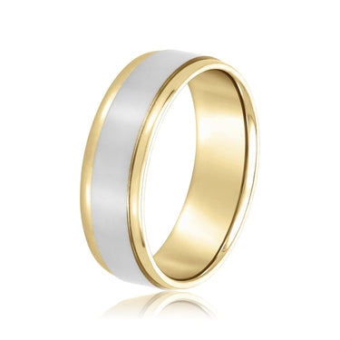 7mm Standard Weight Mens Band – Lab Diamond Men's Band in 18K Gold | Just Brilliant – view 8
