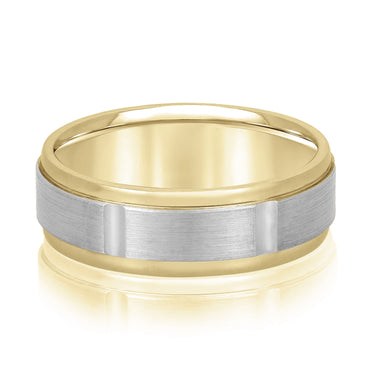 7mm Standard Weight Mens Band – Lab Diamond Men's Band in 18K Gold | Just Brilliant – view 7