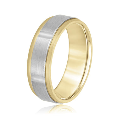 7mm Standard Weight Mens Band – Lab Diamond Men's Band in 18K Gold | Just Brilliant – view 8